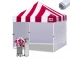Stripe Red/White Top +White Sides